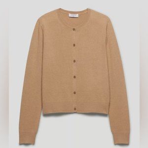 Aritzia Babaton Vanity Cashmere Cardigan in Tannin